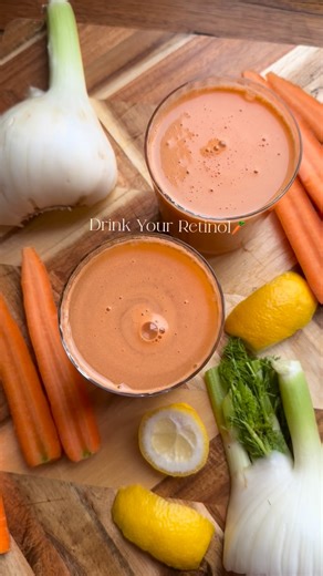 Ivonka | Juicing & Wellness Creator on Instagram: "Carrots are rich in beta-carotene, which the body converts into vitamin A, a key nutrient for skin renewal and that natural glow we all love. Fennel supports digestion and helps reduce bloating, while lemon gently stimulates digestion and keeps everything feeling light. Apples add natural sweetness and fiber to keep things moving. This juice isn’t about quick fixes, it’s about nourishing the body consistently with real ingredients. Simple. Balan