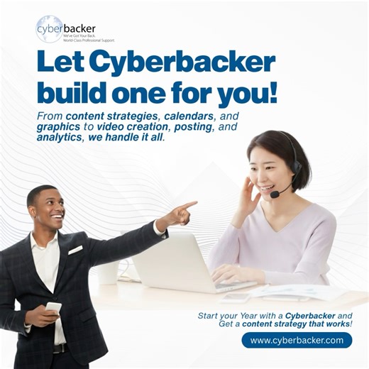 🚀 2026 is here! Still stressed over social media? Let Cyberbacker handle your content strategy, posts, and analytics, so you can focus on growing your business. 📈 📅 Schedule your FREE Business Evaluation Call here: https://cyberbacker.com/hire-a-cyberbacker/?src=SMM-FB #Cyberbacker #SocialMediaMadeEasy #BusinessGrowth | Cyberbacker Inc.