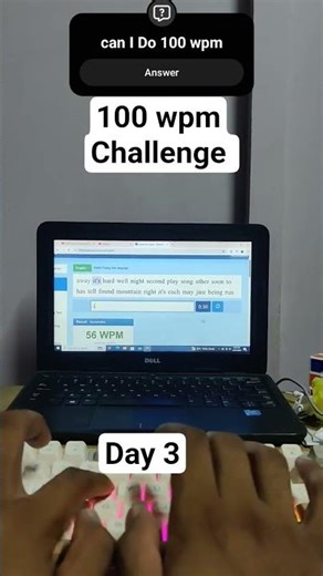 Day 3 (100 wpm challenge) #challenge #typing #typingsound #100wpm_speed #100wpmchallenge #100wpmcome