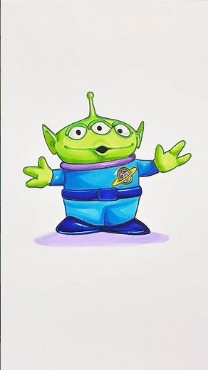 Drawing Alien from Toy Story 👽 #toystory #toystory5 #toystoryaliens #memes #drawing