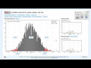 Bootstrap Confidence Intervals using Percentiles section 3 4 Statkey