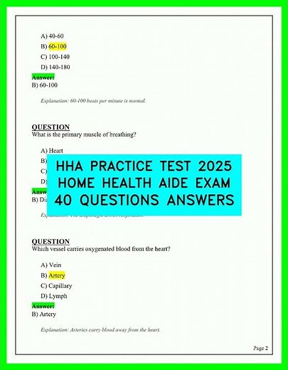 HHA Practice Test 2026 | Home Health Aide Exam (40 Questions & Answers) | PASS FAST! (NEW)