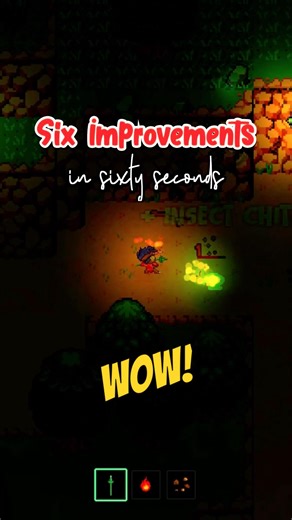 🔥 6 visual IMPROVEMENTS in 60 seconds — upgrading my #indiegame