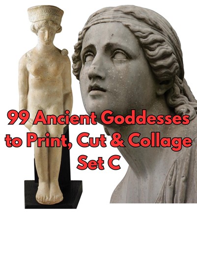 Goddess Printable Images – 99 Ancient and Pagan Clipart, Junk Journal & Collage Art (digital Download) - Set C - Etsy
