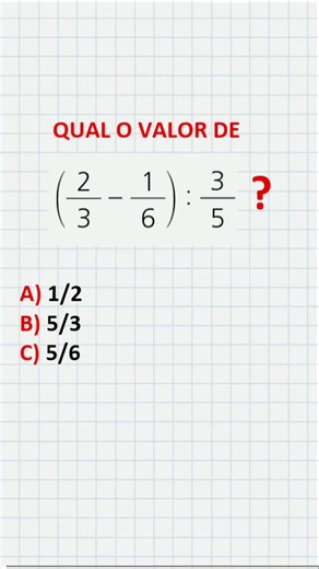 Aprenda calcular expressão com frações