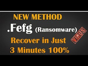 Fefg virus (ransomware). How to decrypt .Fefg files. Fefg File Recovery Guide | New Method