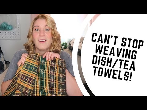 Rigid Heddle Loom Weaving - Dish/Tea Towels with Autumn Colors! Cotton Towels from a Loom