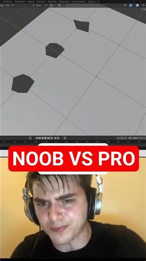 Blender Beginners vs Pro (part-3) #blender #shorts
