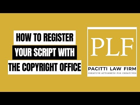 HOW TO REGISTER YOUR SCRIPT WITH THE COPYRIGHT OFFICE