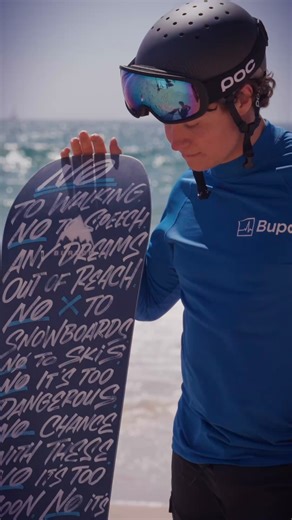 Paralympian Ben Tudhope has faced more nos than most. Born with cerebral palsy, he was told he wouldn’t walk or talk and, definitely couldn’t snowboard. But now he is heading to his fourth Winter Paralympic Games. To honour Ben’s story, we created him a custom No Board snowboard, featuring the words of doubt he overcame on the base. A powerful reminder that belief to stronger than prediction. We can’t wait to see what he can do in Milano Cortina soon! Australian Paralympic Team | Bupa Australia