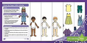 Dress Up Paper Dolls Activity