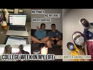 College Week in my Life// Texas Winter Storm...power outage, water shortage