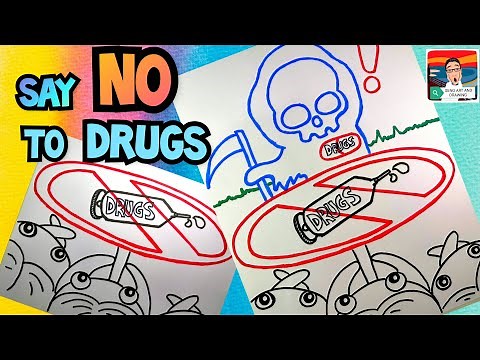 HOW TO DRAW ANTI DRUGS POSTER － SAY NO TO DRUGS （ Poster Anti Dadah ）防毒海报设计Anti drug poster drawing