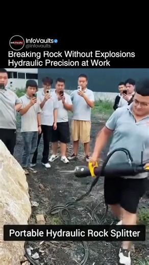 Info Vaults | This is a portable hydraulic rock splitter, a powerful tool designed to break rock and concrete with control instead of chaos. Unlike... | Instagram