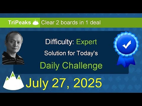 Microsoft Solitaire Collection: TriPeaks - Expert - July 27, 2025