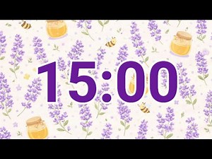 15-Minute Honey & Lavender Pattern Timer 🍯💜 – Calm Spring Countdown