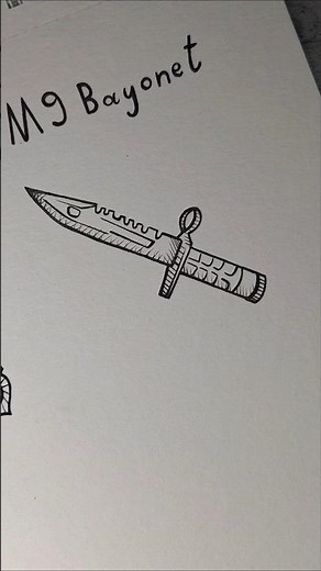 How to draw cs2 knives (Karambit & M9 Bayonet)