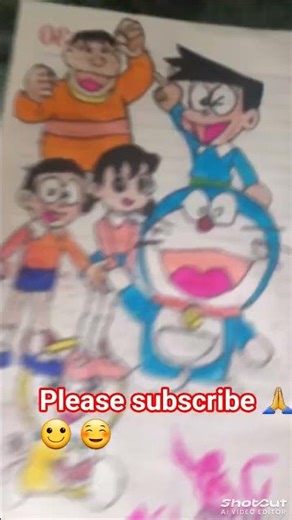 doremon all characters drawing #youtubeshorts #drawing #nobita #sizuoka #doraemon #doremi #geyan