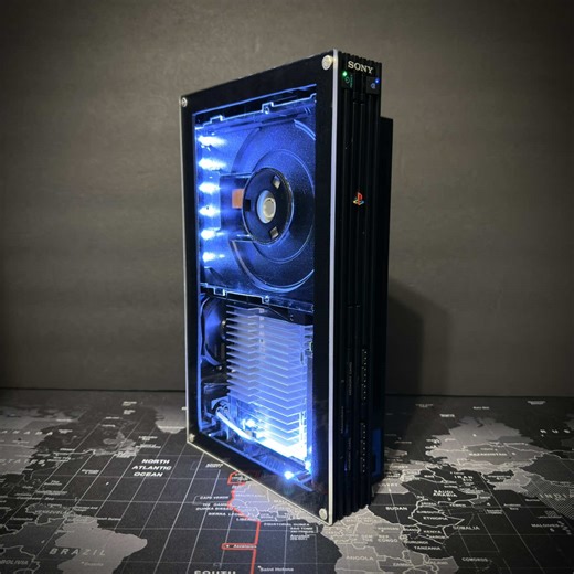 Sony Playstation 2 PS2 Custom CLEAR TOP AND TRAY LID LEDs# | sony playstation 2