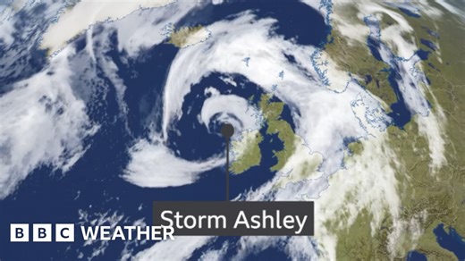Watch: Storm Ashley becomes dangerous weather bomb with 80mph winds