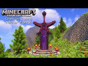Minecraft - How to Build a Crimson Sword Nether Portal (CHECK PINNED)