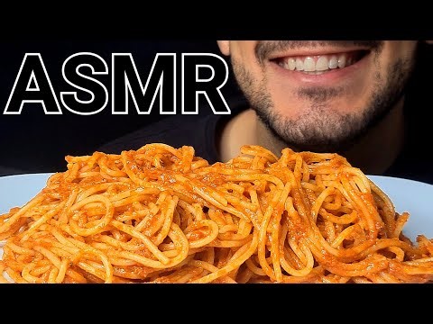 ASMR SPAGHETTI PESTO ROSSO PASTA (EATING SOUNDS) NO TALKING MUKBANG