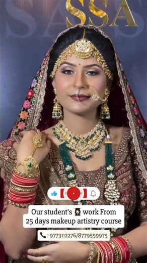 From student to pro artist ✨Real bridal makeup by our student 👰🔥#learnmakeup #viralshorts #Courses.