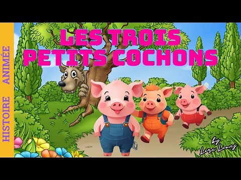 The Three Little Pigs | Children's Story | (Animated Story in French)