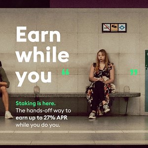 “But Bitpanda, you always say it’s coming soon, when is soon?” Soon is now. Are you ready for one click, automated staking, featuring weekly rewards from the very first week, without waiting through pesky warm-up periods? Bitpanda Staking now allows you to be as flexible as you want, without stringent lock-in periods. And that’s not all. To celebrate the arrival of Bitpanda Staking, we are offering all early birds double rewards for the first month. With that, you can earn up to 27% APR! Yes, yo