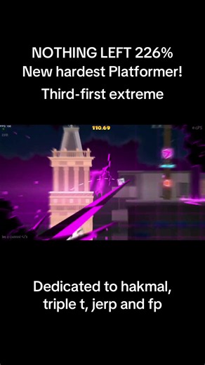 Absolutely without a doubt my favorite platformer! I highly recommend trying it since it has that classic level feel even when being a platformer which I do enjoy quite a bit! Enjoyment 10/10 #geometrydash #extremedemon #commatosegd #glassbeach #platformer @Poldo @fp @Jerpunen @twigziy @Zevoo @sono @KillhinkerGD @Lia @HyperComet @WillySilly