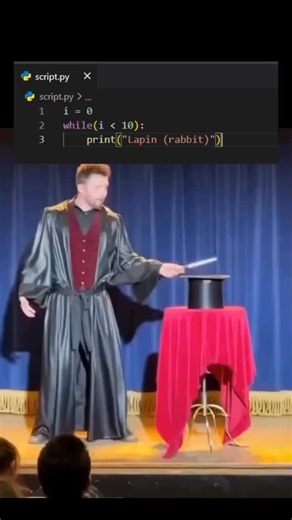 Coders world 🔵 on Instagram: "Boucle infinie #coding #python #Programming"