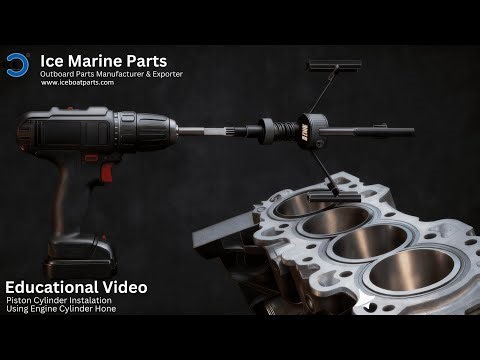 How to Install Piston & Cylinder Using an Engine Cylinder Hone | ICE Marine Tutorial