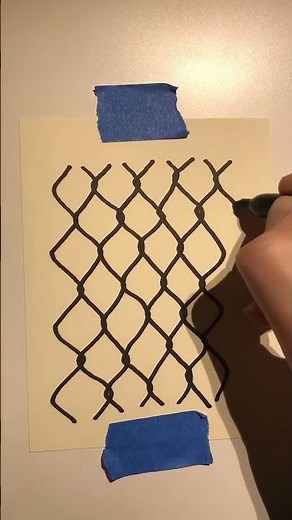How to draw a Chain Link Fence! EASY!!