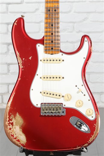 Fender Custom Shop Special Edition 1969 Stratocaster Electric Guitar - Candy Apple Red, Heavy Relic