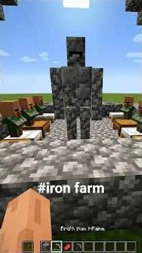 how to create iron Golem farm like me 🤪😜💀💀 #ironfarm #minecraft #gaming