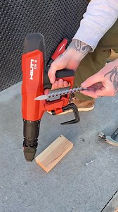 Check out this setup from Hilti for temporary fastening•It’s for work nail that used in the DX 6 powder actuated tools•It has predefined shear points for snapping off in the material for a fast and clean removal Hilti#tools #construction #concrete #worldofconcrete2025 #woc2025 #hilti #hiltitools | Kruger Construction