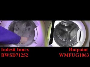 Indesit Innex BWSD71252 vs Hotpoint WMFUG1063 Auto clean cycle wash race