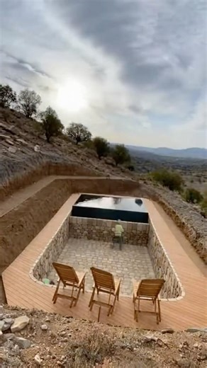 Building a Natural Stone Infinity Pool Step by Step | Timelapse
