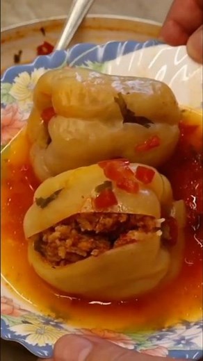 Nu-s orice ardei umpluti... 😍 sunt BOMBA de gust! #food #recipe #cooking #shorts #pepper