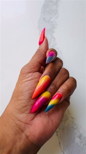 Nail Day: Tie Die Nails What happens when you combine color theory, gradient art, and pigment pots? A tie die nail match made in heaven. Senior and lead designers in tech know that the toughest challenge is living and breathing as an art director, rolling up sleeves and showing proof of concept – while encouraging creatives to scale by iterating and improvising. I realize that the preplanning, mood boarding, tool gathering, and implementation of each nail set is just that. We start with a low fi