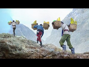 How to Mine Sulfur Directly Inside an Active Volcano - Sulfur Harvesting Process