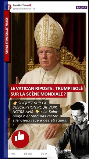 TRUMP VS LÉON XIV : LA RUPTURE TOTALE EST CONSOMMÉE ! #Trump, #Vatican, #Pape, #LeonXIV