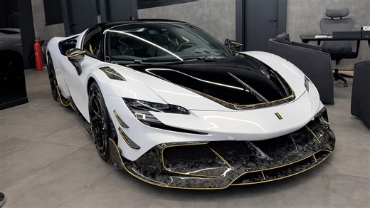 $1.5 million Mansory Ferrari in a supercar showroom