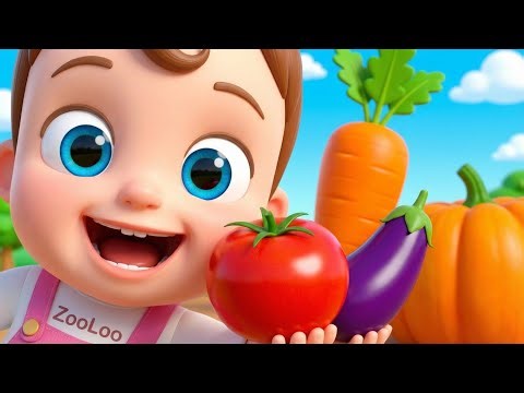 Learn Vegetables for Toddlers 🥕 Fun 3D Cartoon Animation | ZooLoo Kids