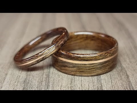 How to make bent wood rings with metal inlays