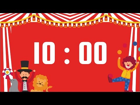 10-Minute Timer | With Playful Circus Music & Alarm Bell | Circus Big Top Theme 🎪 💛