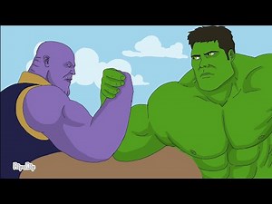 Thanos vs Hulk arm wrestling [fan animation]
