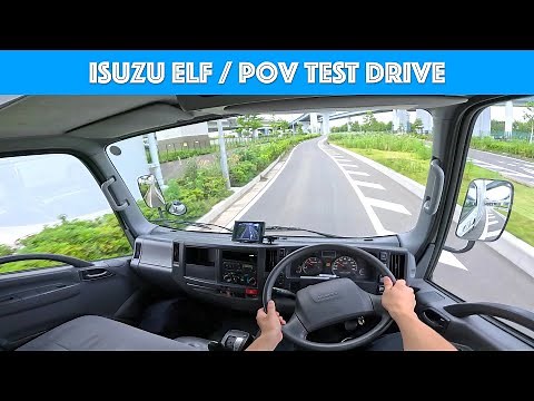2016 Isuzu ELF a small truck in Japan - Test Drive - POV with Binaural Audio