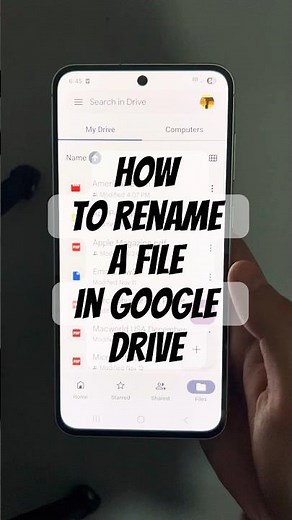 How to rename a file in Google Drive