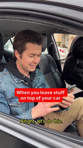 Matt & Justus on Instagram: "When you leave stuff on top of your car… #funny #comedy #reels #car"